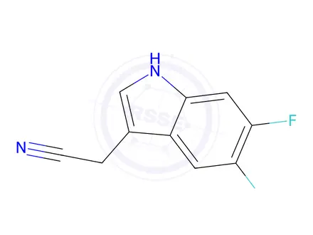 Chemical structure of 2-(5,6-Difluoro-1H-indol-3-yl)acetonitrile