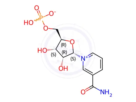 Chemical structure of a-Nicotinamide Mononucleotide
