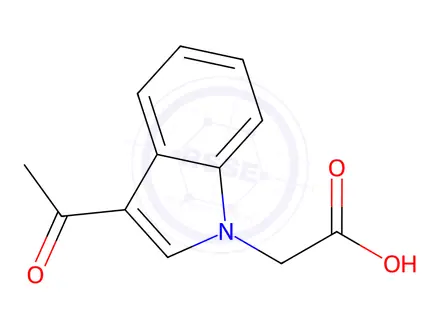 Chemical structure of (3-Acetyl-indol-1-yl)-acetic acid