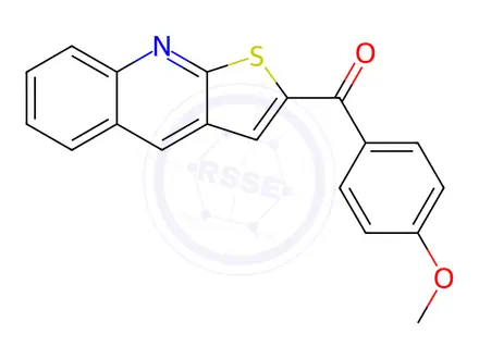 Chemical structure of (4-Methoxyphenyl)(thieno[2,3-b]quinolin-2-yl)methanone