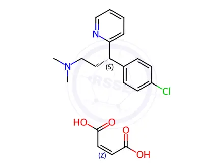 Chemical structure of (S)-Chlorpheniramine Maleate Salt