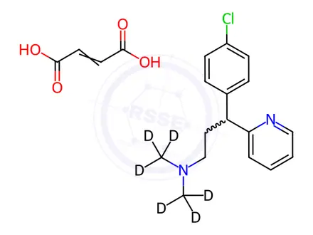 Chemical structure of Chlorpheniramine-d6 Maleate Salt