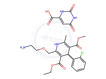 Chemical structure of Amlodipine orotate