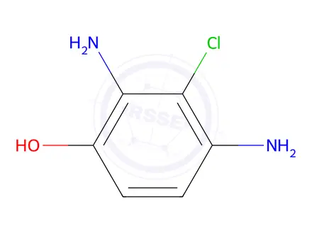 Chemical structure of 2,4-Diamino-3-chlorophenol