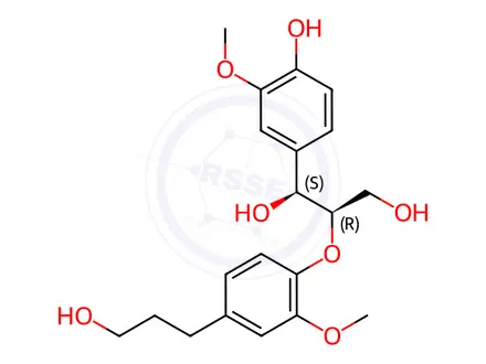 Chemical structure of erythro-Guaiacylglycerol β-dihydroconiferyl ether