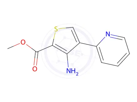 Chemical structure of Methyl 3-amino-4-(pyridin-2-yl)thiophene-2-carboxylate