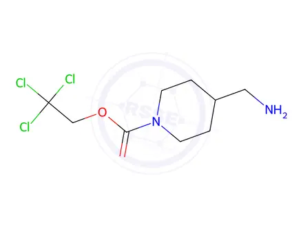 Chemical structure of 2,2,2-Trichloroethyl 4-(aminomethyl)piperidine-1-carboxylate