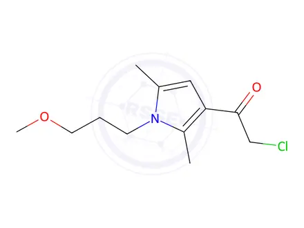 Chemical structure of 2-Chloro-1-[1-(3-methoxypropyl)-2,5-dimethyl-1H-pyrrol-3-yl]ethan-1-one