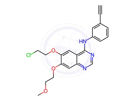 Chemical structure of Erlotinib Impurity, 6-(2-chloroethoxy)-7-(2-methoxyethoxy)