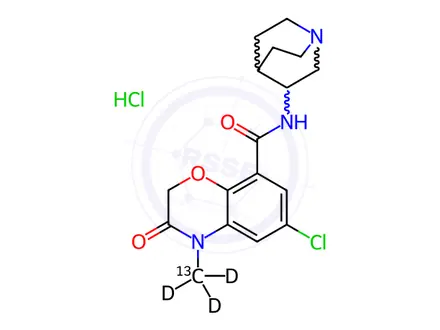 Chemical structure of Azasetron-13C,D3 Hydrochloride