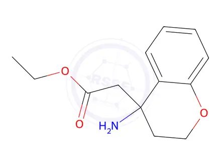 Chemical structure of Ethyl 2-(4-aminochroman-4-yl)acetate