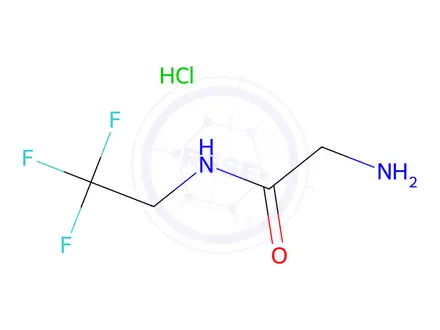 Chemical structure of 2-Amino-N-(2,2,2-trifluoroethyl)acetamide Hydrochloride