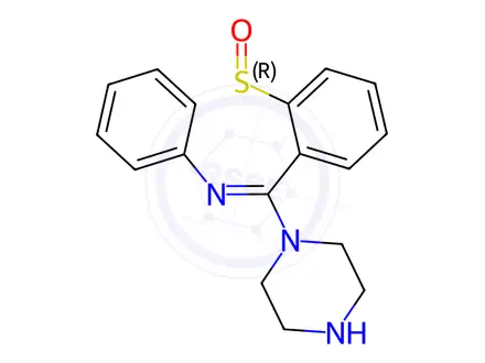 Chemical structure of Dibenzo[b,f][1,4]thiazepine, 11-(1-piperazinyl)-, 5-oxide