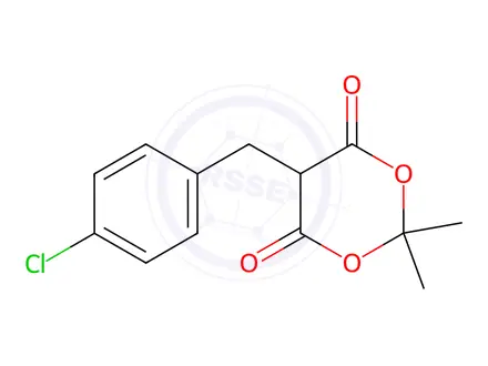 Chemical structure of 2,2-Dimethyl-5-(4-chlorobenzyl)-1,3-dioxane-4,6-dione