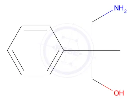 Chemical structure of 3-amino-2-methyl-2-phenylpropan-1-ol