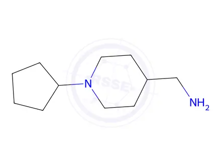 Chemical structure of 1-(1-Cyclopentylpiperidin-4-yl)methanamine