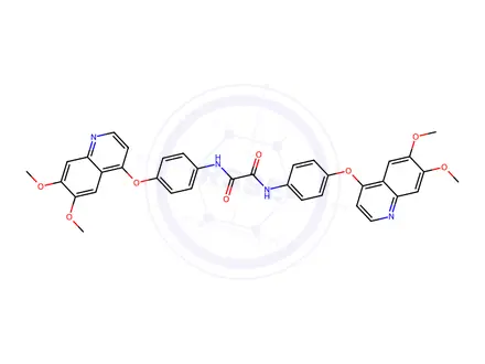Chemical structure of N1,N2-Bis(4-((6,7-dimethoxyquinolin-4-yl)oxy)phenyl)oxalamide