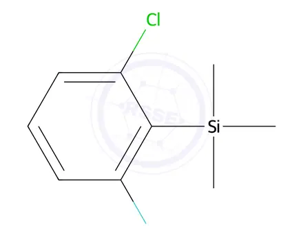 Chemical structure of Benzene, 1-chloro-3-fluoro-2-(trimethylsilyl)-
