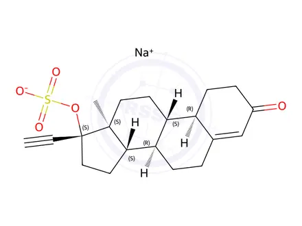 Chemical structure of Norethindrone Sulfate Sodium Salt