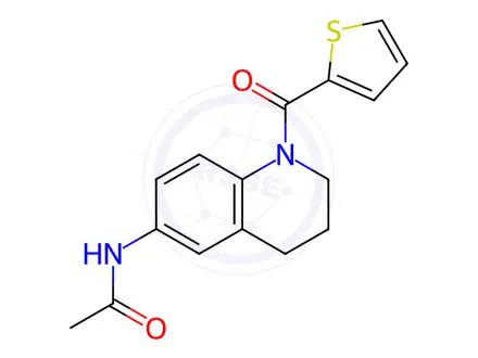 Chemical structure of N-(1-(Thiophene-2-carbonyl)-1,2,3,4-tetrahydroquinolin-6-yl)acetamide