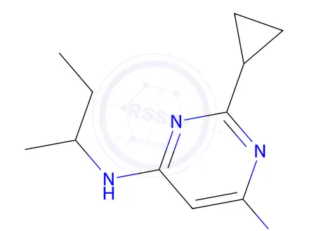 Chemical structure of n4-(sec-butyl)-2-cyclopropylpyrimidine-4,6-diamine