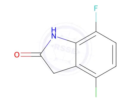 Chemical structure of 4-Chloro-7-fluoroindolin-2-one