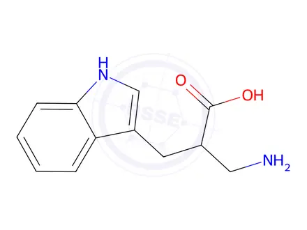 Chemical structure of 2-((1H-Indol-3-yl)methyl)-3-aminopropanoic acid