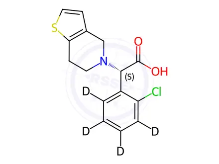 Chemical structure of Clopidogrel carboxylic acid-D4