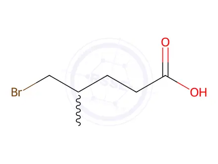 Chemical structure of 5-Bromo-4-methylpentanoic Acid