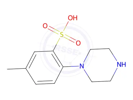 Chemical structure of 5-METHYL-2-(1-PIPERAZINYL)BENZENESULFONIC ACID MONOHYDRATE