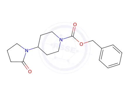 Chemical structure of Benzyl 4-(2-oxopyrrolidin-1-yl)piperidine-1-carboxylate
