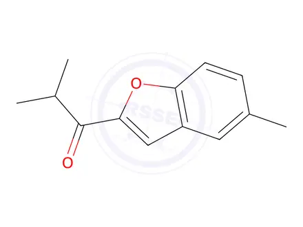 Chemical structure of 2-Methyl-1-(5-methylbenzofuran-2-yl)propan-1-one