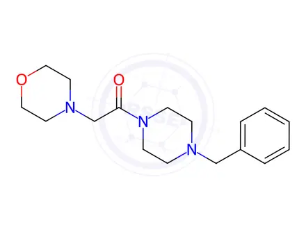 Chemical structure of 1-(4-benzylpiperazino)-2-morpholino-1-ethanone