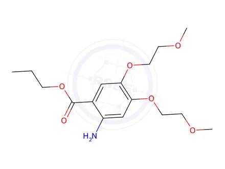 Chemical structure of Propyl 2-amino-4,5-bis(2-methoxyethoxy)benzoate