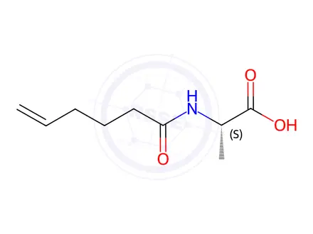 Chemical structure of Alanine, N-(1-oxo-5-hexenyl)-(9CI)