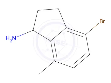Chemical structure of 4-Bromo-7-methyl-2,3-dihydro-1H-inden-1-amine
