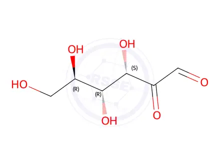 Chemical structure of 2-Keto-D-Glucose