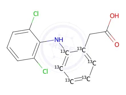 Chemical structure of [Ring-13C6]-Diclofenac
