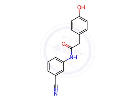 Chemical structure of N-(3-Cyanophenyl)-2-(4-hydroxyphenyl)acetamide