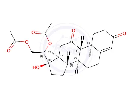 Chemical structure of 20beta-Dihydrocortisone O-Diacetate