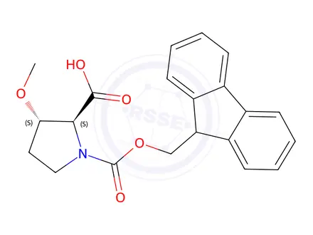 Chemical structure of Fmoc-trans-3-Methyl-L-proline