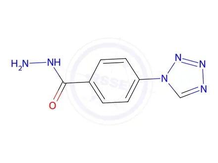 Chemical structure of 4-(1H-1,2,3,4-tetrazol-1-yl)benzohydrazide
