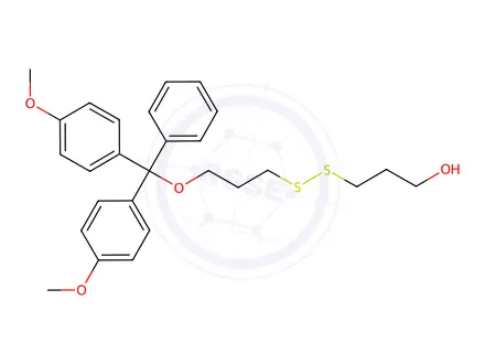 Chemical structure of 3'-O-[(DIMETHOXYTRITYL)PROPYL][3-HYDROXYPROPYL]DISULFIDE