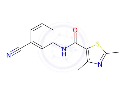 Chemical structure of n-(3-Cyanophenyl)-2,4-dimethylthiazole-5-carboxamide