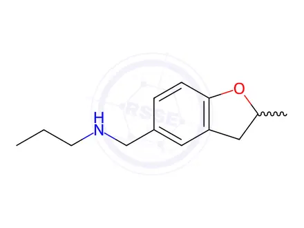 Chemical structure of N-((2-methyl-2,3-dihydrobenzofuran-5-yl)methyl)propan-1-amine