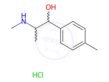 Chemical structure of 4-Methyl ephedrine hydrochloride