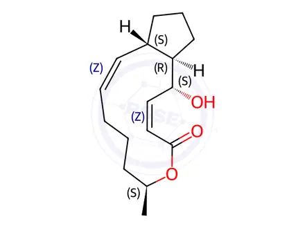 Chemical structure of Brefeldin A Impurity 44 (Brefeldin C)