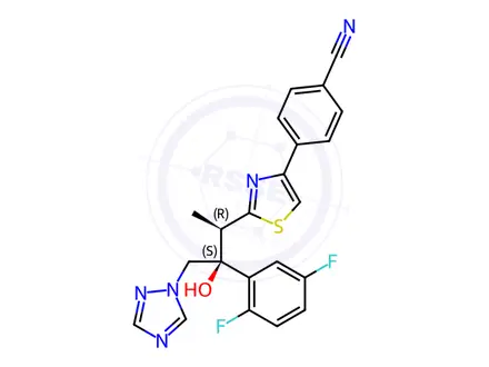 Chemical structure of (2R,3S) Isavuconazole