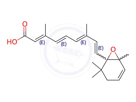 Chemical structure of Retinoic acid, 5,6-dihydro-3,4-didehydro-5,6-epoxy-, all-trans-