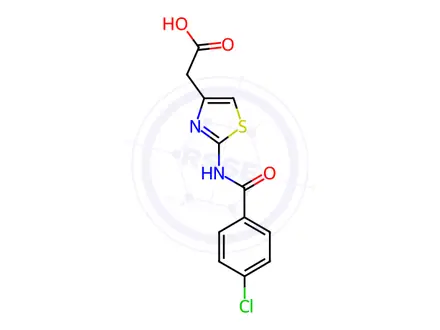 Chemical structure of [2-(4-Chloro-benzoylamino)-thiazol-4-yl]-acetic acid